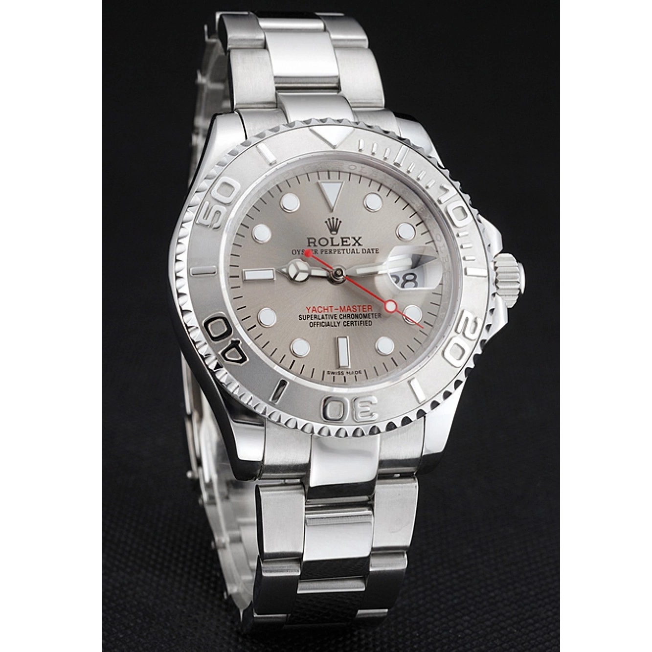 Aaa replica watch Case Gray Bracelet Steel Dial Rolex Yacht-Master Swiss And Stainless 0522
